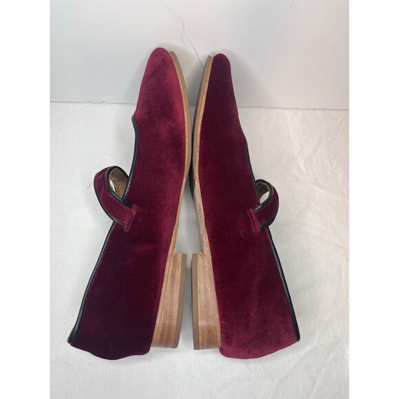Sofft Shoes Size 10 Genuine Leather Dark Red Velvet Mary Janes Flats - Picture 3 of 9